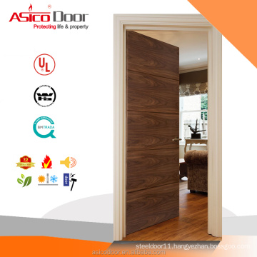 High quality Chinese wooden fire apartment entrance door with Civil Defence approved